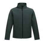 Branded Men's Wind-Resistant Softshell Jacket in Dark Spruce/Black