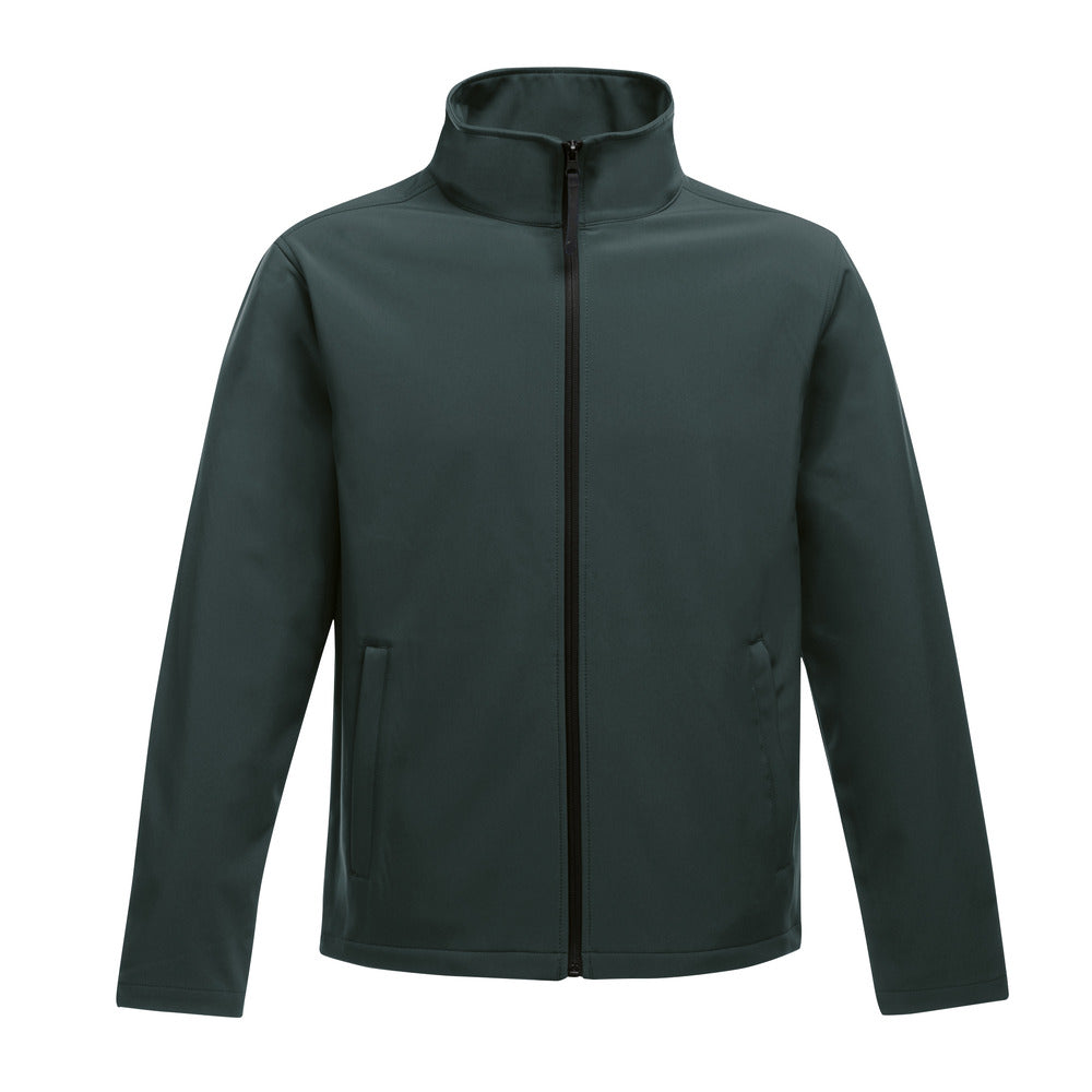 Branded Men's Wind-Resistant Softshell Jacket in Dark Spruce/Black