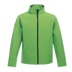 Branded Men's Wind-Resistant Softshell Jacket in Extreme Green/Black