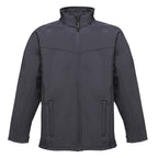 Branded Men's Stretch Softshell Jacket with Water Repellent Finish in Navy/Navy