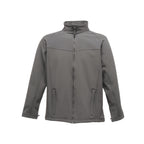 Branded Men's Stretch Softshell Jacket with Water Repellent Finish in Seal Grey/Seal Grey
