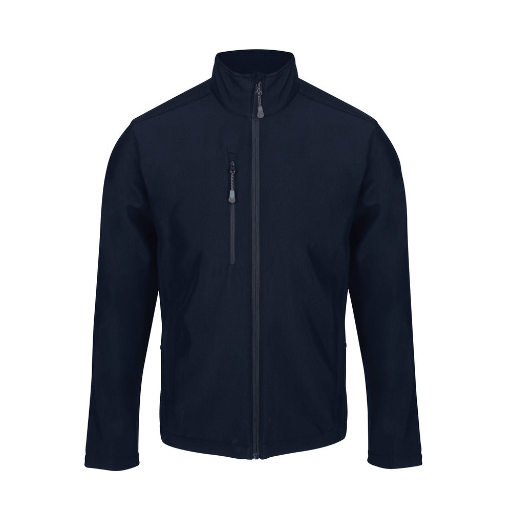 Branded Recycled Polyester Softshell Jacket in Navy