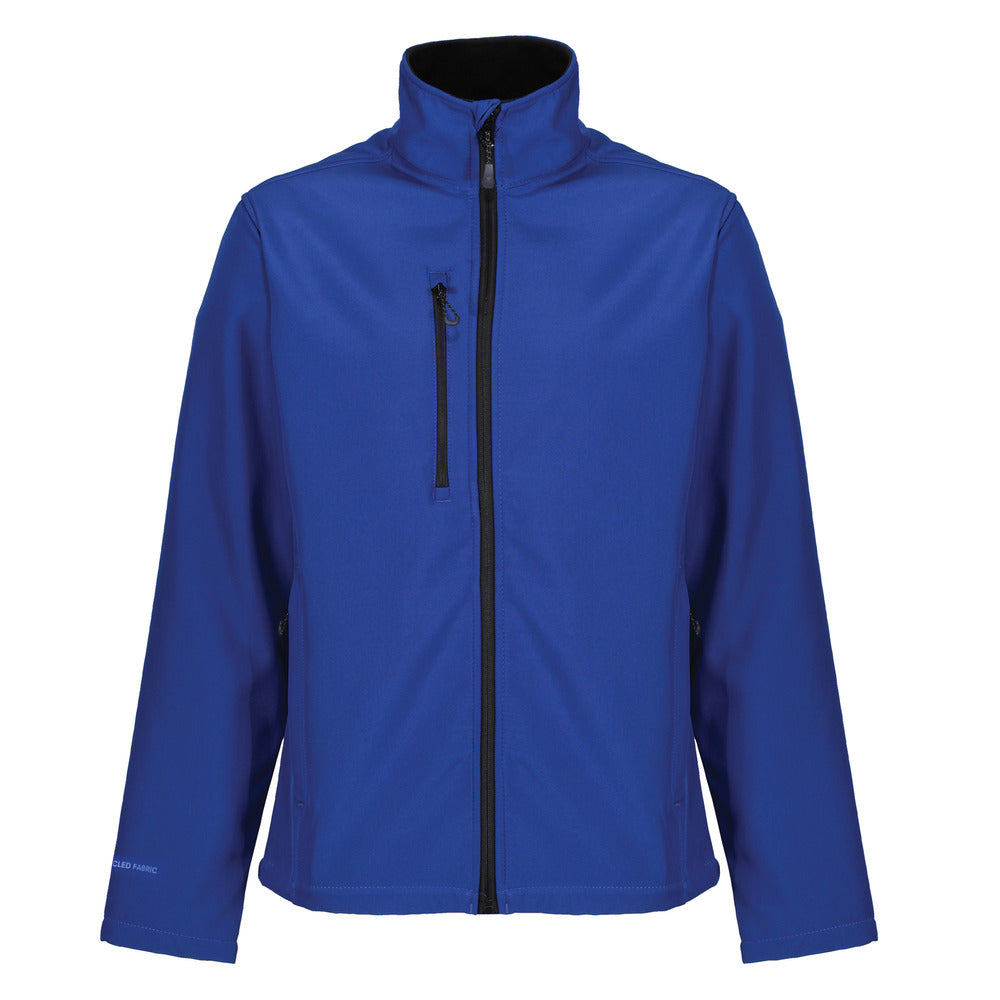 Branded Recycled Polyester Softshell Jacket in New Royal