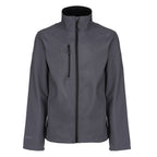 Branded Recycled Polyester Softshell Jacket in Seal Grey