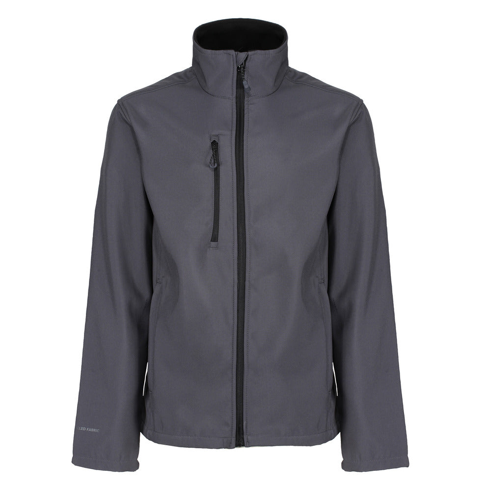 Branded Recycled Polyester Softshell Jacket in Seal Grey