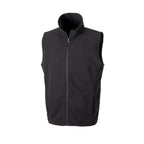 Branded Microfleece Gilet with Full Front Zip in Black