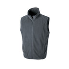 Branded Microfleece Gilet with Full Front Zip in Charcoal