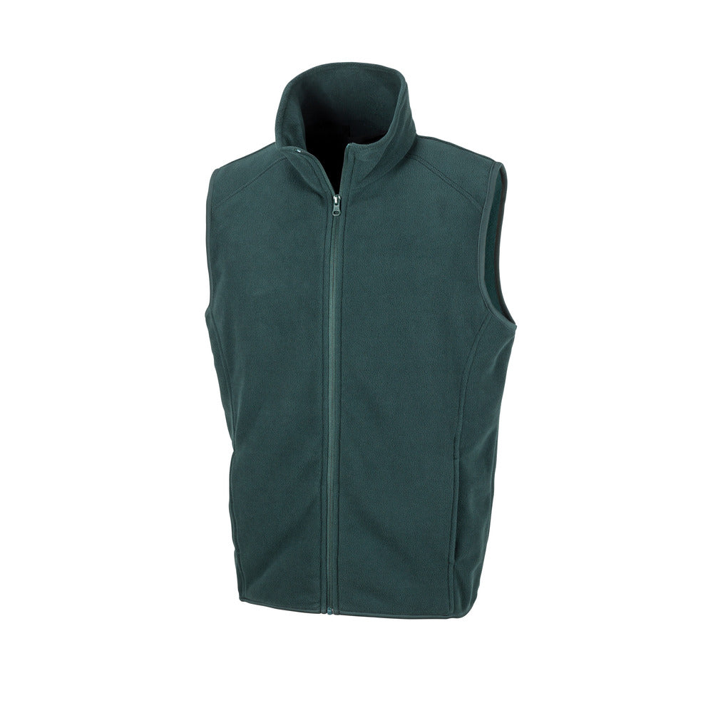 Branded Microfleece Gilet with Full Front Zip in Forest