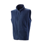 Branded Microfleece Gilet with Full Front Zip in Navy