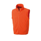 Branded Microfleece Gilet with Full Front Zip in Orange