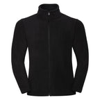 Branded Full Zip Outdoor Fleece with Cadet Collar in Black