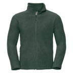 Branded Full Zip Outdoor Fleece with Cadet Collar in Bottle Green