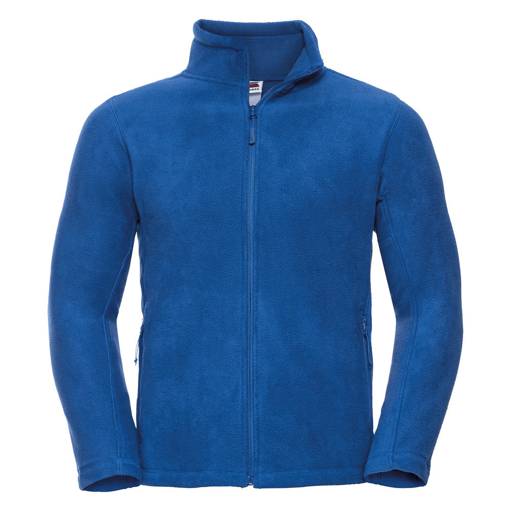 Branded Full Zip Outdoor Fleece with Cadet Collar in Bright Royal