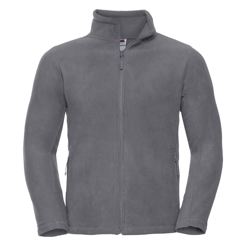 Branded Full Zip Outdoor Fleece with Cadet Collar in Convoy Grey