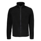 Branded Recycled Microfleece Jacket with Full Zip in Black