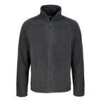 Branded Recycled Microfleece Jacket with Full Zip in Carbon Grey