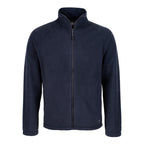Branded Recycled Microfleece Jacket with Full Zip in Dark Navy