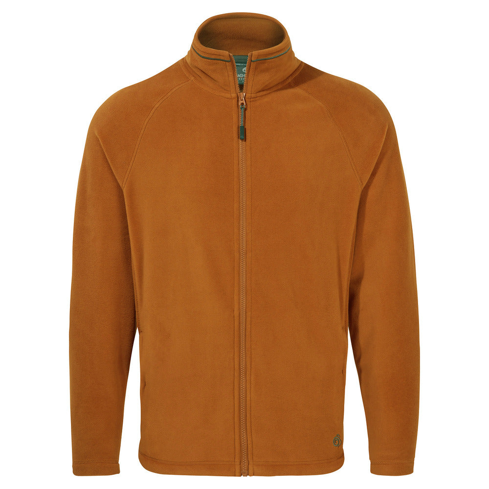Branded Recycled Microfleece Jacket with Full Zip in Potters Clay