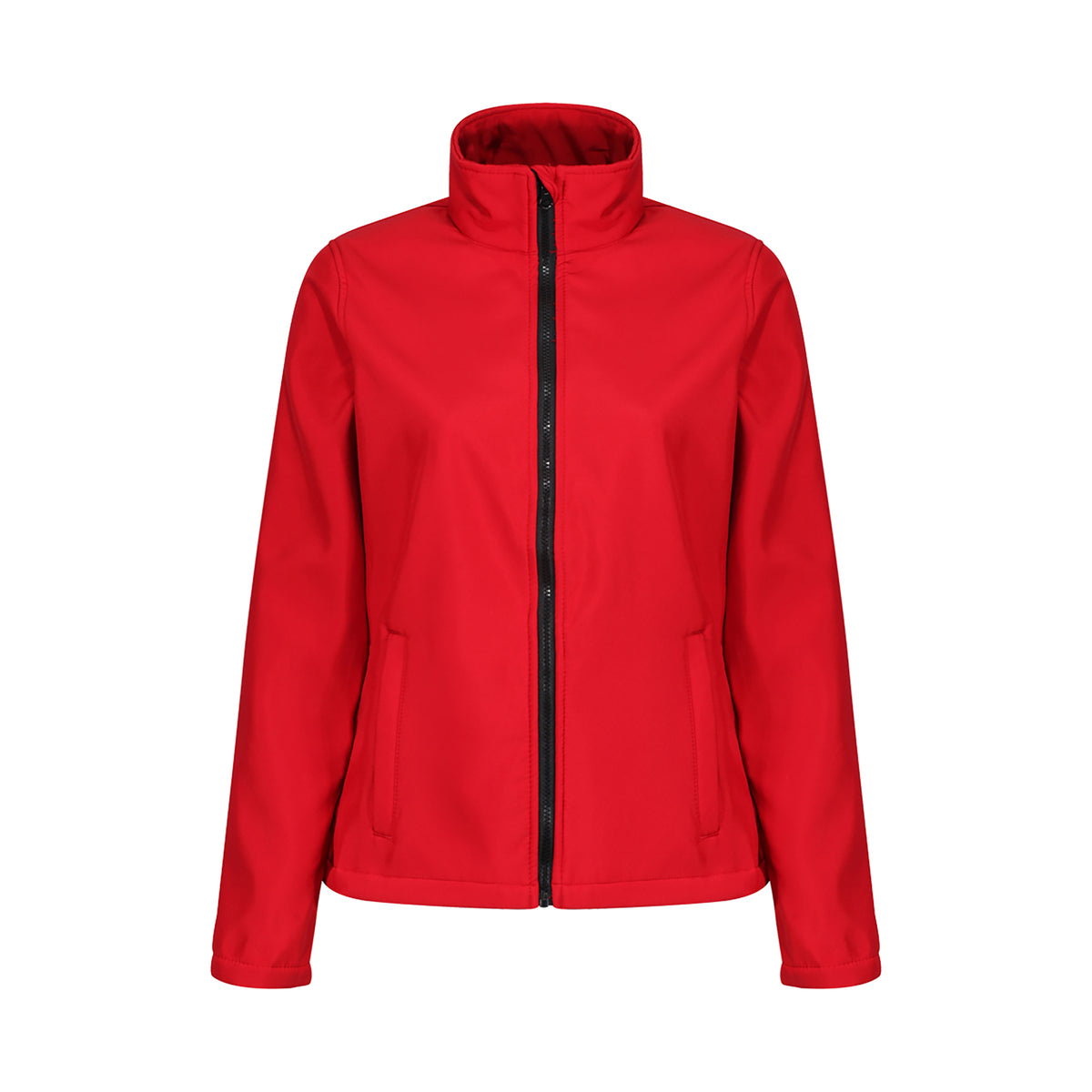 Branded Women's Printable Softshell Jacket in Classic Red/Black