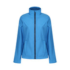 Branded Women's Printable Softshell Jacket in French Blue/Navy