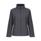 Branded Women's Stretch Softshell Jacket in Seal Grey