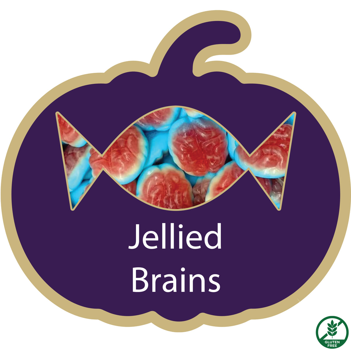 Branded Halloween Treat Bag - Pumpkins with Jelly Brains filling