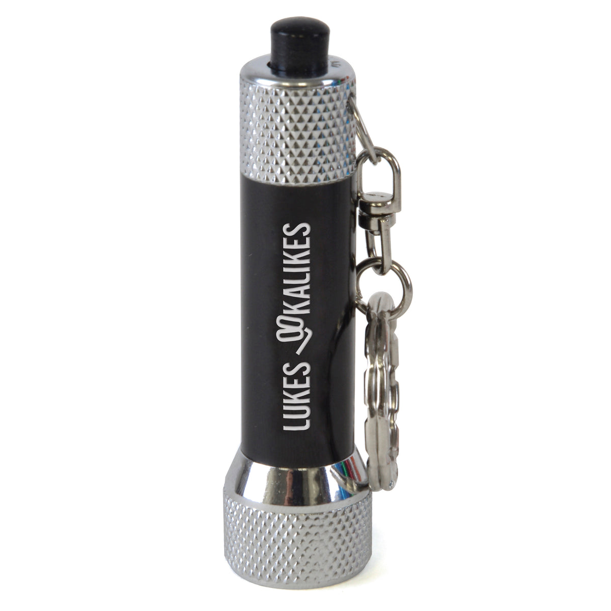 Branded 5 LED Aluminium Keyring Torch in Black