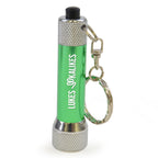 Branded 5 LED Aluminium Keyring Torch in Green