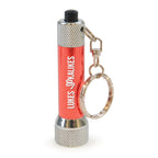 Branded 5 LED Aluminium Keyring Torch in Red