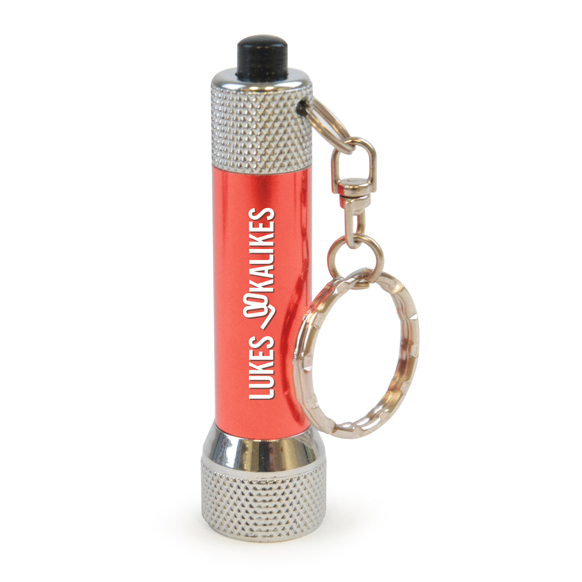 Branded 5 LED Aluminium Keyring Torch in Red