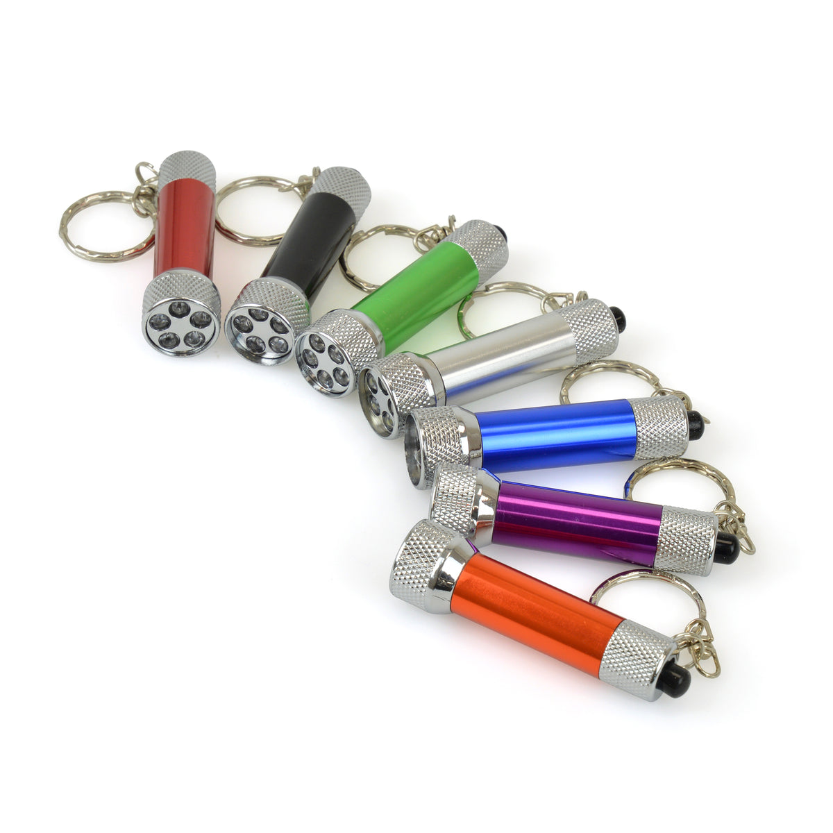 Branded 5 LED Aluminium Keyring Torch