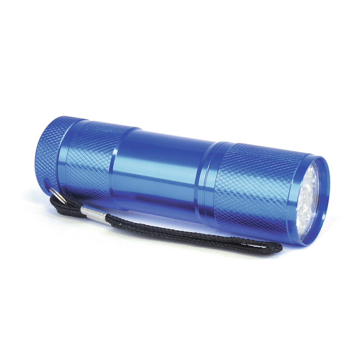 Branded Aluminium 9 LED Torch in Blue