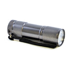 Branded Aluminium 9 LED Torch in Gun Metal