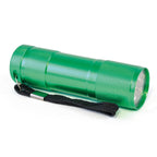 Branded Aluminium 9 LED Torch in Green