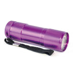 Branded Aluminium 9 LED Torch in Purple