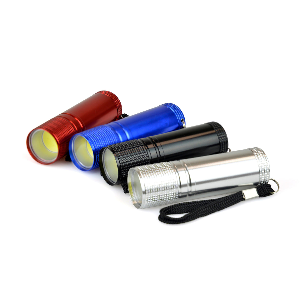 Branded Aluminium COB LED Torch with Wrist Strap