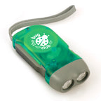 Branded Hand-Held Dynamo LED Torch in Green