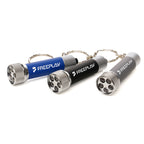 Branded Softfeel 5 LED Keyring Torch with Recycled ABS