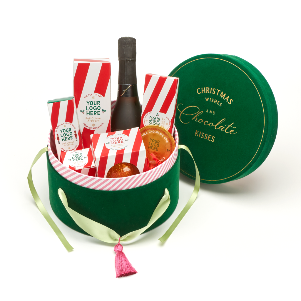 Beautiful Corporate Christmas Hat Box Gift