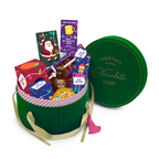 Branded luxury hat gift box in emerald green