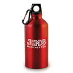 Branded 550ml Glossy Aluminium Sports Bottle with Carabiner in Red