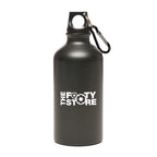 Branded 550ml Frosted Aluminium Sports Bottle with Carabiner in Gun Metal