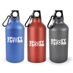 Branded 550ml Frosted Aluminium Sports Bottle with Carabiner