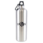 Branded 1 Litre Glossy Aluminium Sports Bottle with Carabiner