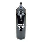 Branded 800ml Aluminium Sports Bottle with Fold-Out Sipper in Black