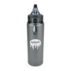 Branded 800ml Aluminium Sports Bottle with Fold-Out Sipper in Gun Metal