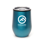 Branded 350ml Stainless Steel Tumbler with Sipper Lid in Cyan