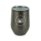 Branded 350ml Stainless Steel Tumbler with Sipper Lid in Gun Metal