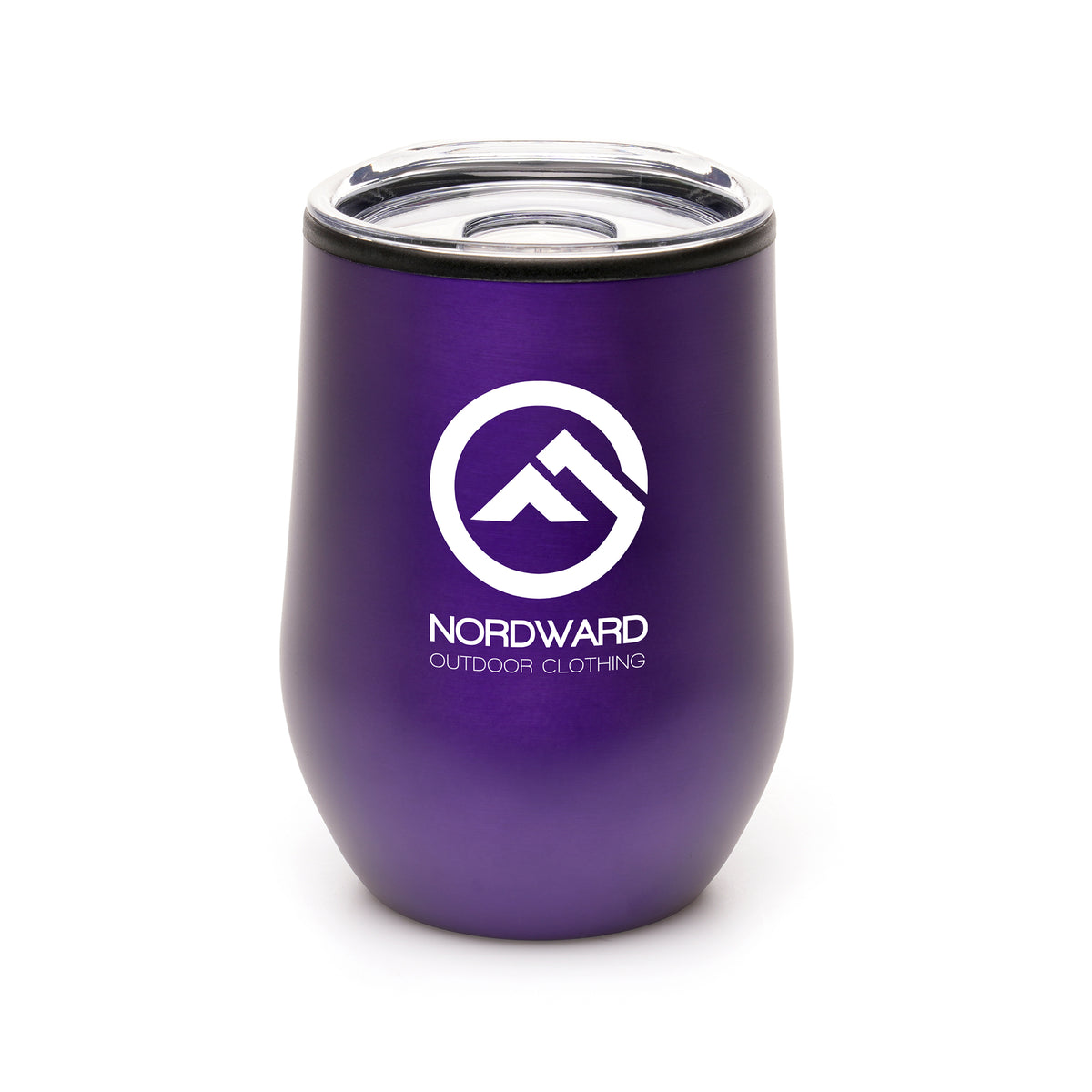 Branded 350ml Stainless Steel Tumbler with Sipper Lid in Purple