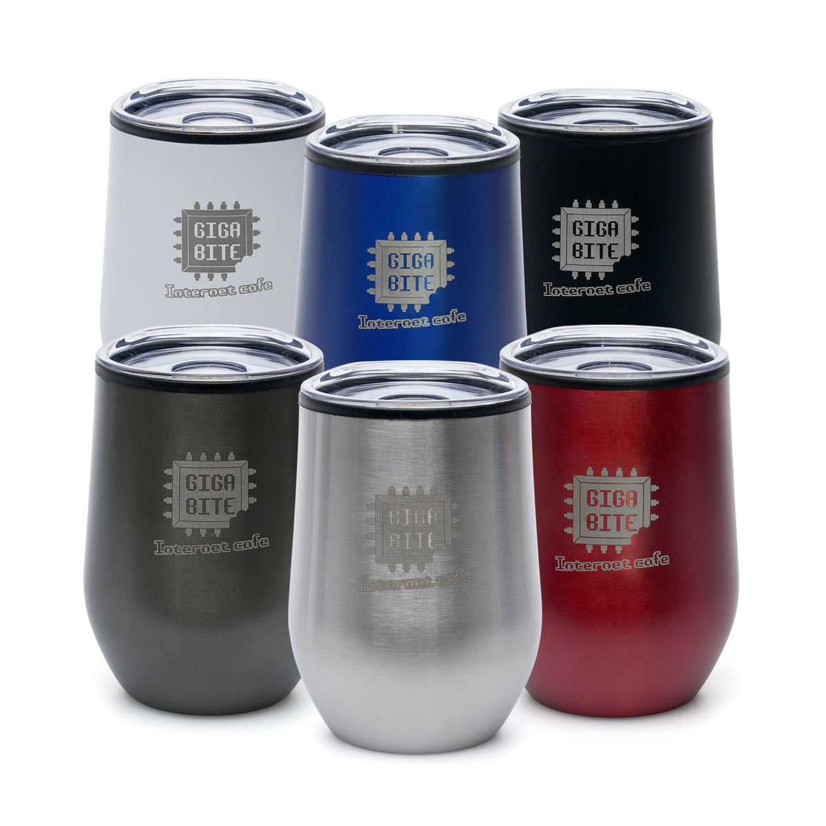 Branded 350ml Stainless Steel Tumbler with Sipper Lid